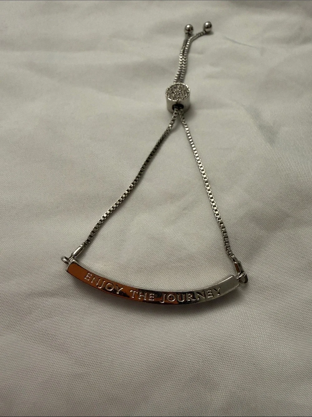 Brilliance “Enjoy The Journey” Crystal Bar Bracelet